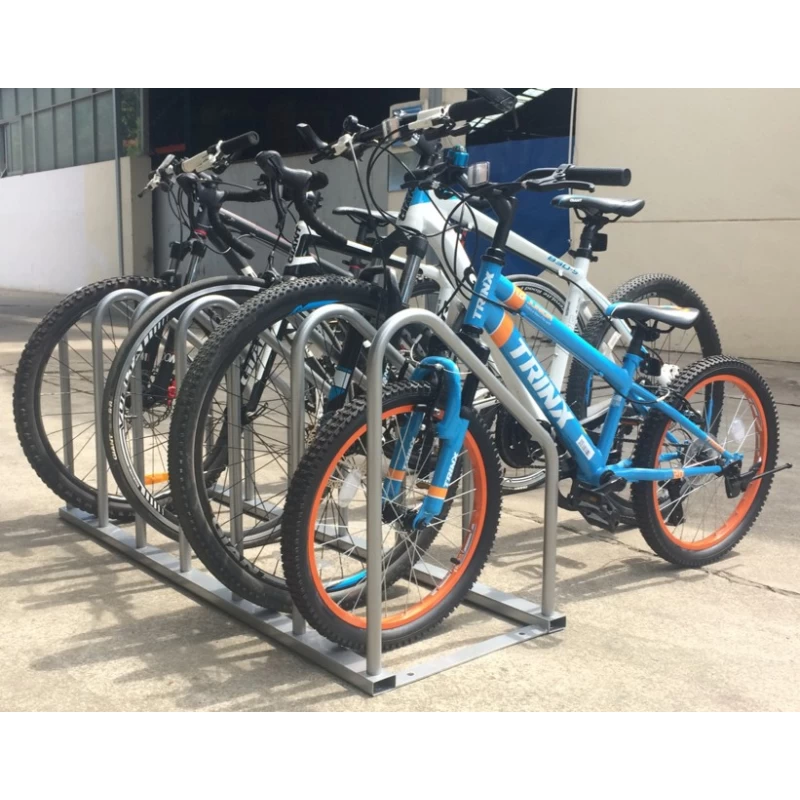 China Bicycle Floor Stand Parking Garage Storage Organizer Cycling Rack Silver manufacturer