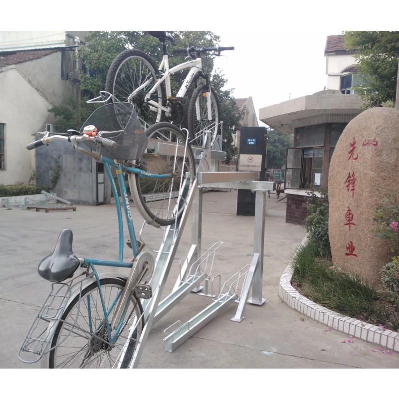 中国 自行车存放中国制造商高品质的热浸双层双层机架 制造商