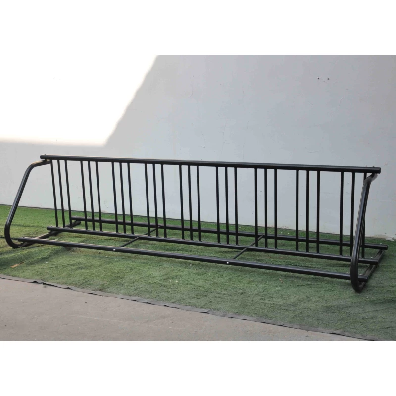 China Schwarz Schwarz Multi-Kapazitäts-Zaun-Gitter-Metallfahrrad-Parkständer-Ständer Hersteller