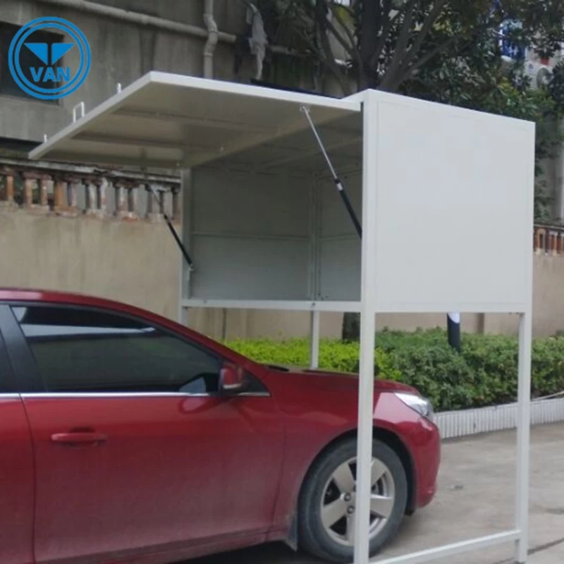 中国 停车场金属车库存贮柜箱在汽车帽子 制造商