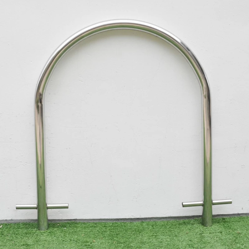 China Carbon Steel Inground Hoop Single Bicycle Inverted U Rack Stand manufacturer