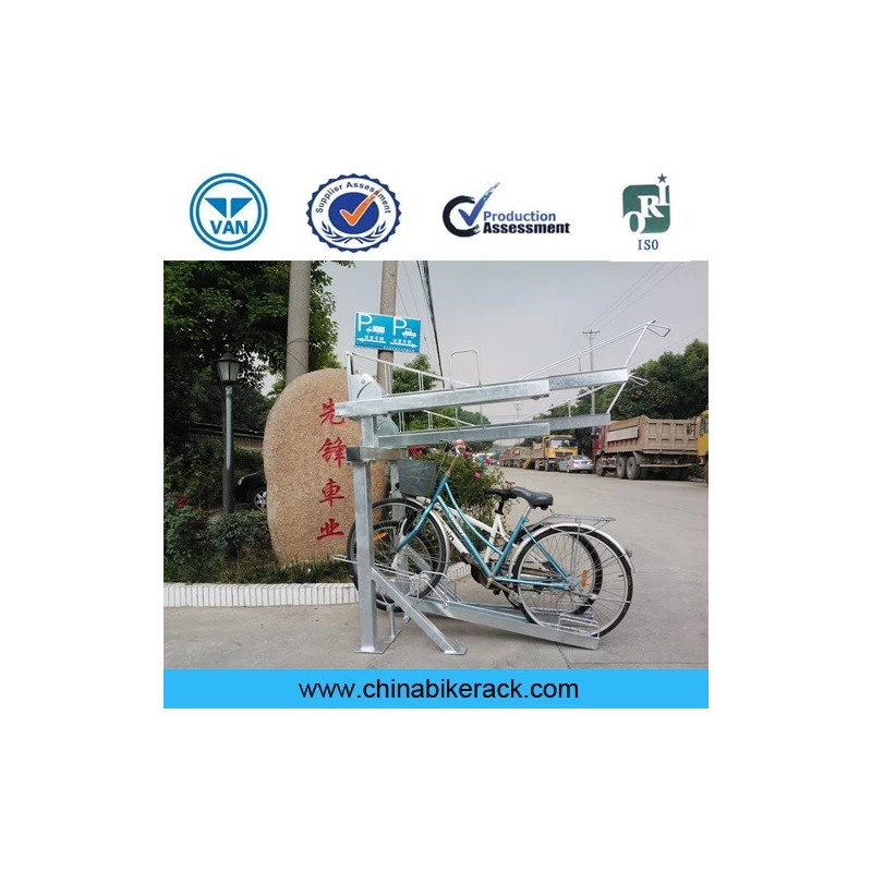 China China Supplier Double Stack Bike Rack / Two Tiers Bicycle Rack manufacturer