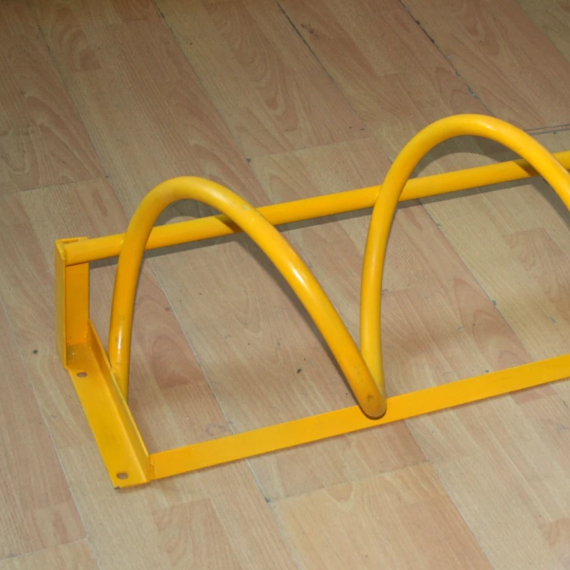 China Commercial Durable 3 Spaces Floor Mounted Bike Locking Rack manufacturer