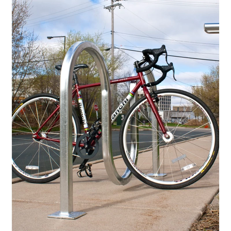 China Commercial wave bike rack /winder/serpentine bike rack surface mounted manufacturer