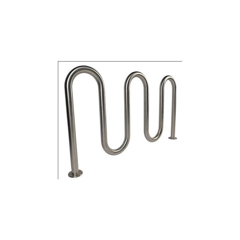 China Durable Outdoor Stainless Steel Wave Bicycle Rack manufacturer