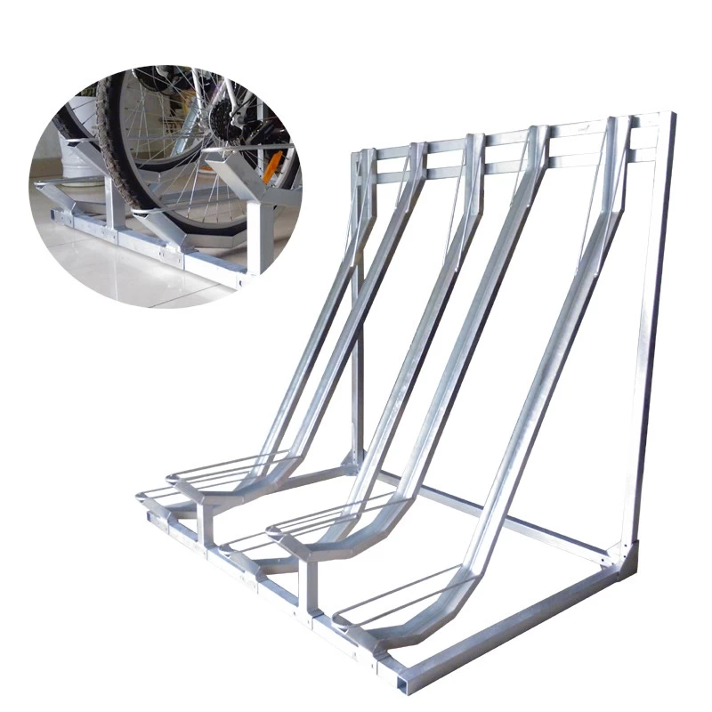 China Factory Two-Sided Heavy Duty Silver 5 Bike Racks manufacturer
