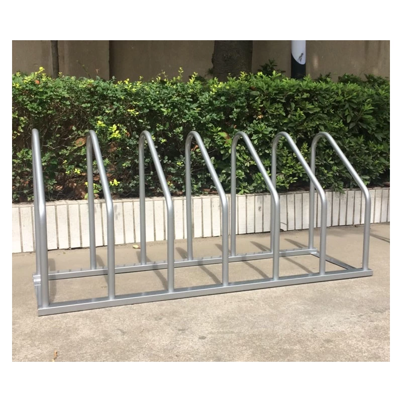 中国 多个碳钢 U 形 7 可容纳自行车支架展示落地架 制造商