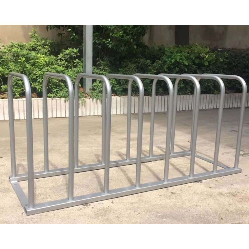 China Floor Mounted Fat Tire Mountain Bike Export Three Stacked Tire Bike Rack Metal Stand 4 Bikes manufacturer