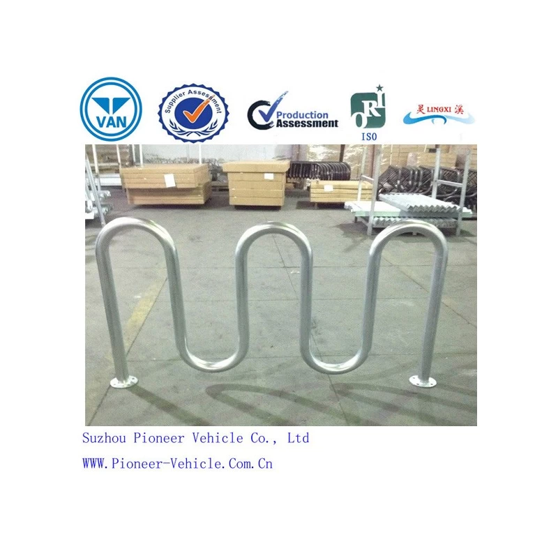 China Galvanised wave shape bicycle rack manufacturer