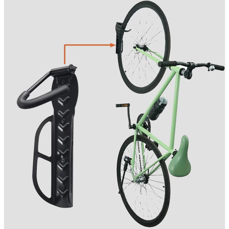 China Garage Horizontal Road Bike Parking Buckle Bicycle Wall Mount Bike Rack Holder Stand manufacturer