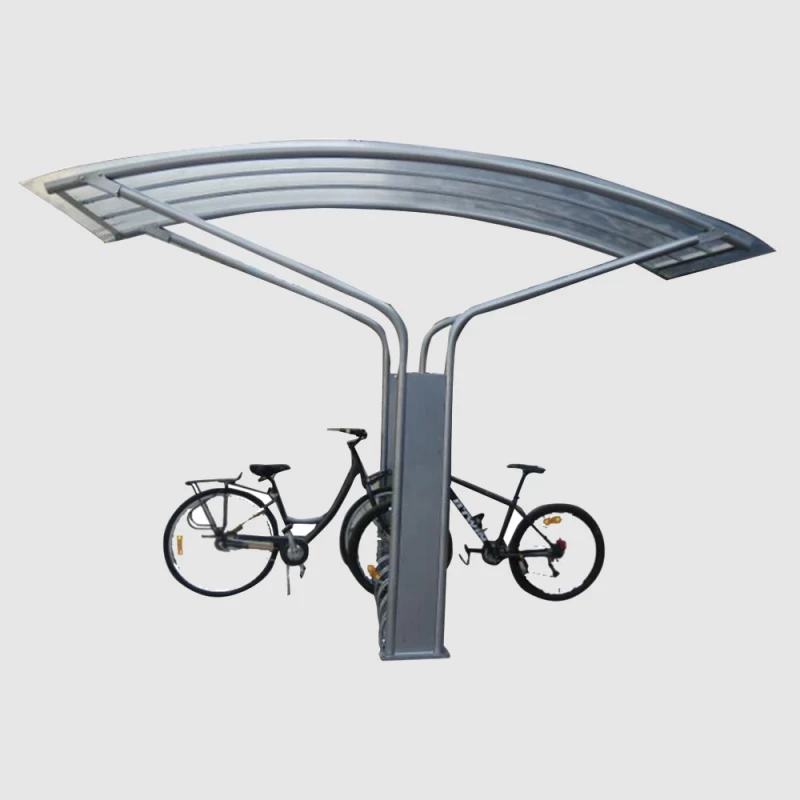 China Garden Buildings Outdoor Steel+Frame+Canopy One Piece Bicycle Parking Storage Shed Shelter manufacturer