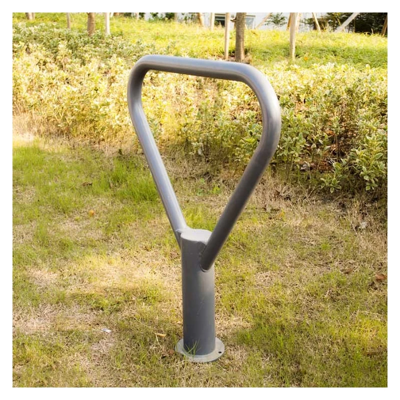China Good Quality Outdoor Public Cycling MTB Double Side Bollard Cycle Stand manufacturer