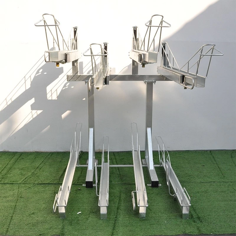 China Qualitativ hochwertige zweistufige Rack Doppelstock Bike Fahrradträger Hersteller