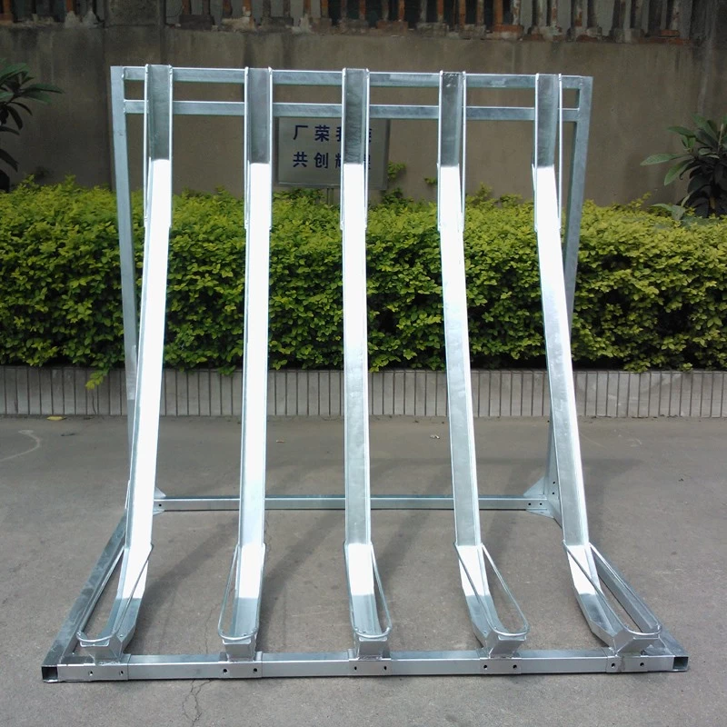 China High Quality Semi Vertical Bike Storage Rack Outdoor Bike Parking Rack manufacturer