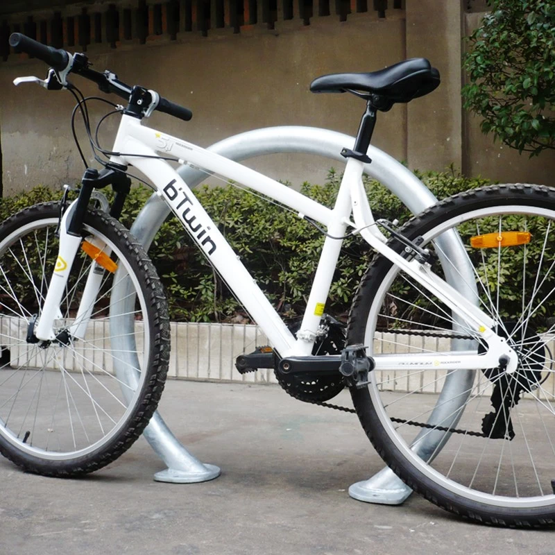 중국 굴렁쇠 자전거 레일 / 자전거 레일 링 / 원형 자전거 랙 제조업체