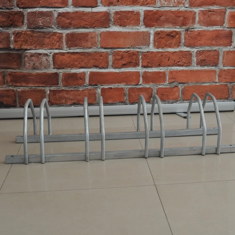 China Horizontaler doppelseitiger Straßenbodenständer Einfacher Parkständer Fahrrad Hersteller