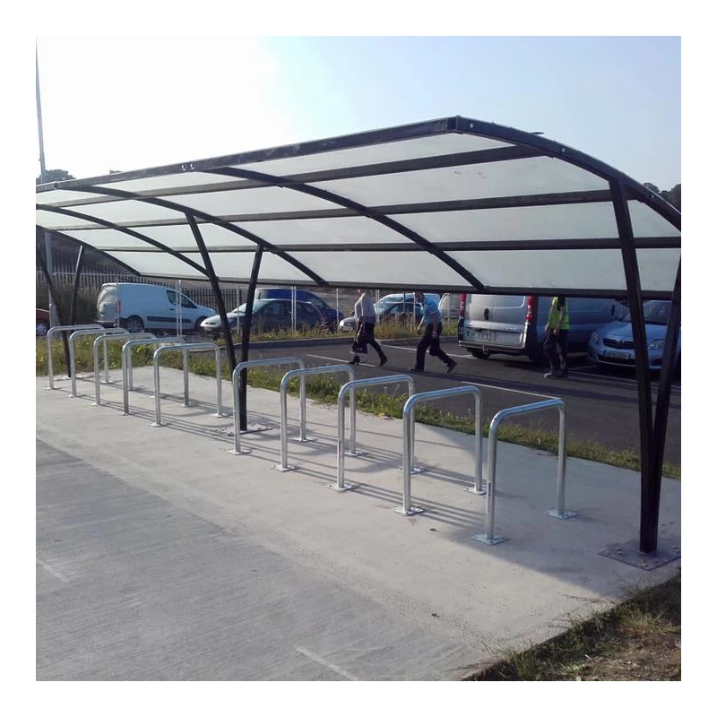 China Hot-Dipped Galvanised Outdoor Bike Parking Storage Shelters manufacturer