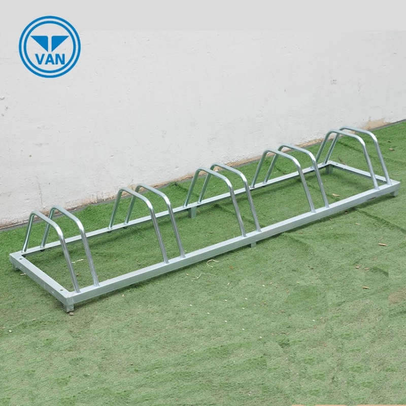 China Hot Sell Floor Type Durable Metal Outdoor Bike Centre Stand manufacturer