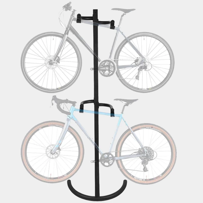 China Indoor Steel Two Portable Gravity Bicycle Repair Stand Holder Rack Bike Pole Hanger manufacturer