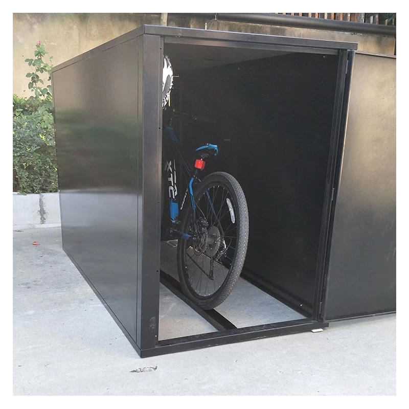 China Fahrradschuppen im Freien aus Metall mit Sockel für Fahrradparkunterstand Hersteller