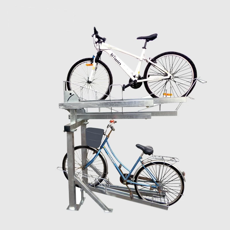 China Multi-Capacity Hot Sale Customized Doule Deck Bike Parking Stand Racks manufacturer