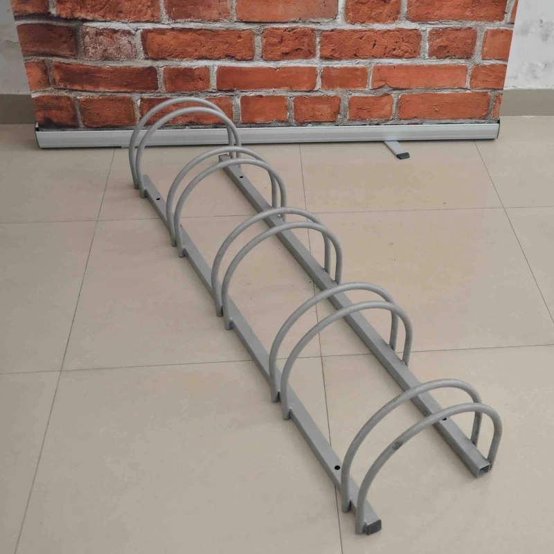 China Outdoor Furniture Metal Floor Mounted Bicycle Display Rack for 4 Bikes manufacturer
