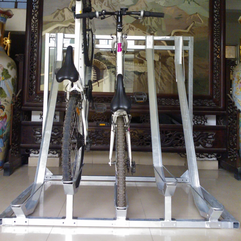 China Outdoor Galvanized Semi Vertical Carbon Bicycle Rack Made in China manufacturer