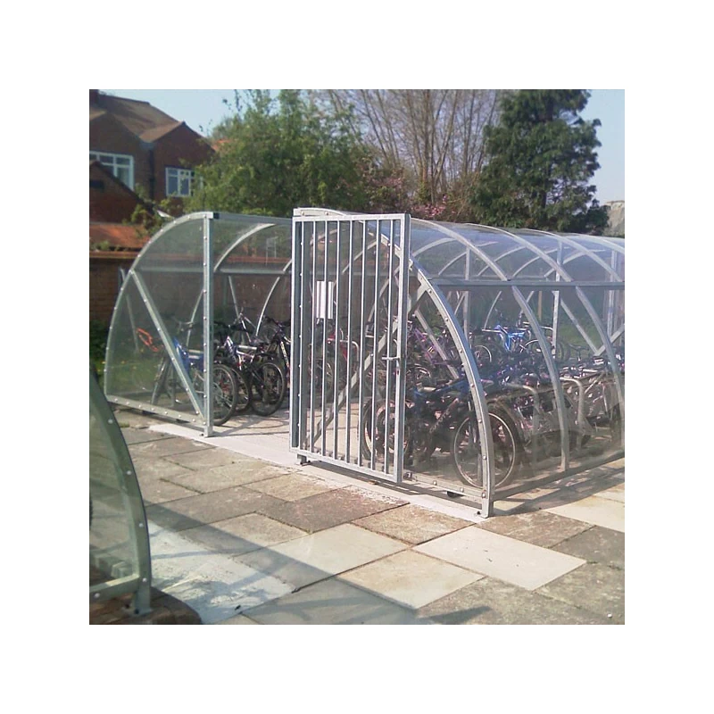 China Outdoor Public Bicycle Bike Parking Racks Outdoor Urben Cycle Shelter Carport with Shelter Furniture manufacturer
