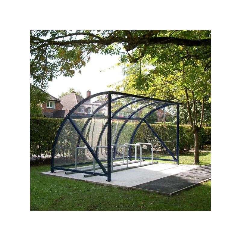 China Outdoor Public Bicycle Bike Parking Racks Outdoor Urben Cycle Shelter Carport with Shelter Furniture manufacturer