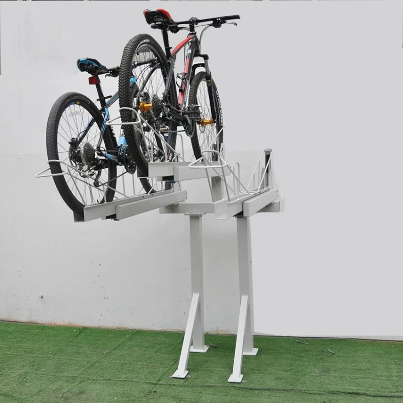 China Powder Coated Hot Seeling 2 Tier Vertical Bike Stand Parking Rack manufacturer