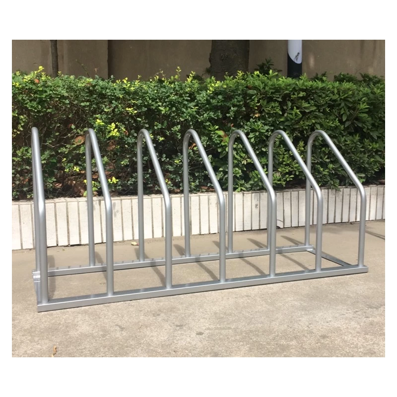 China Rolling Outdoor Vertical Bike Parking Rack Metal Bicycle Park Stand manufacturer