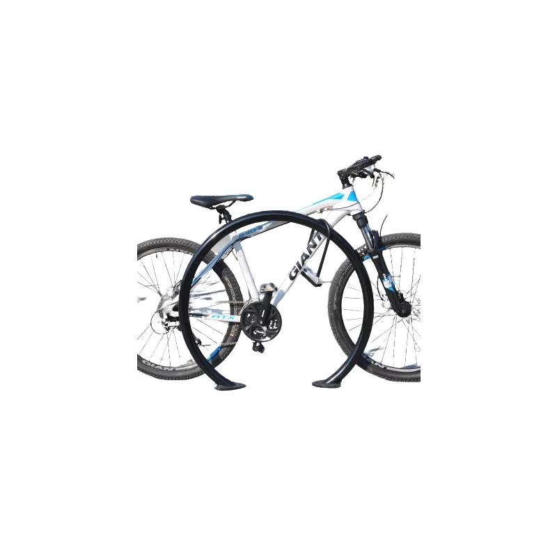 China Single Hoop Floor Type Commercial Galvanized Bicycle Service Stand manufacturer