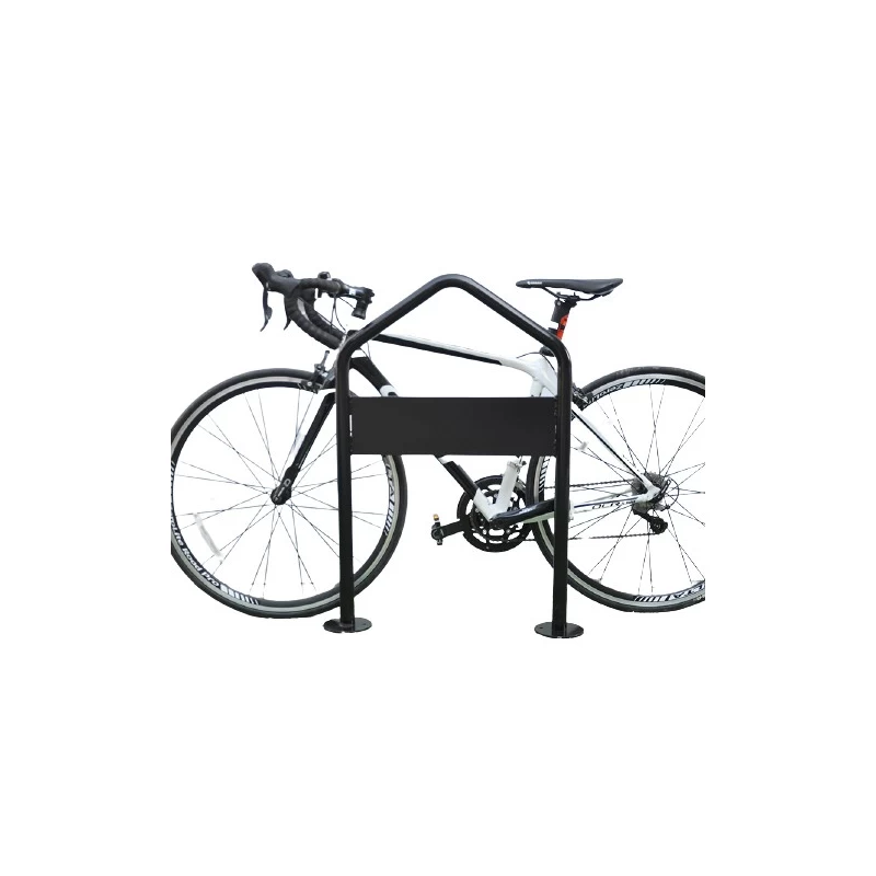 China Single Two-Sided Floor Type Bike Rack Outdoor Metal Bicycle Parking System Hersteller
