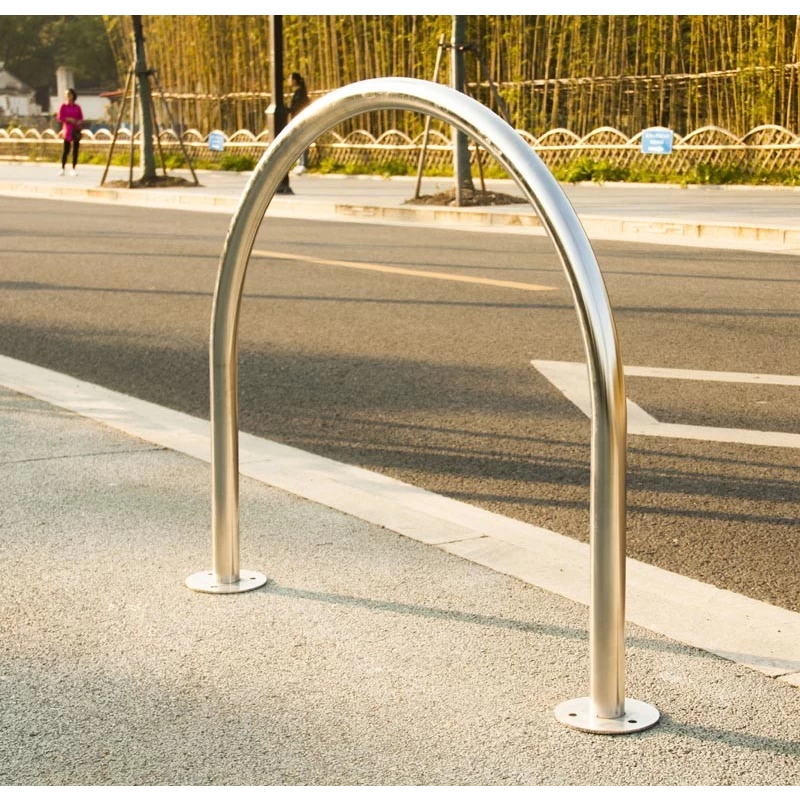 China Stainless Steel Floor U Shape Bike Wheel Stand Display Rack Manufacturers manufacturer