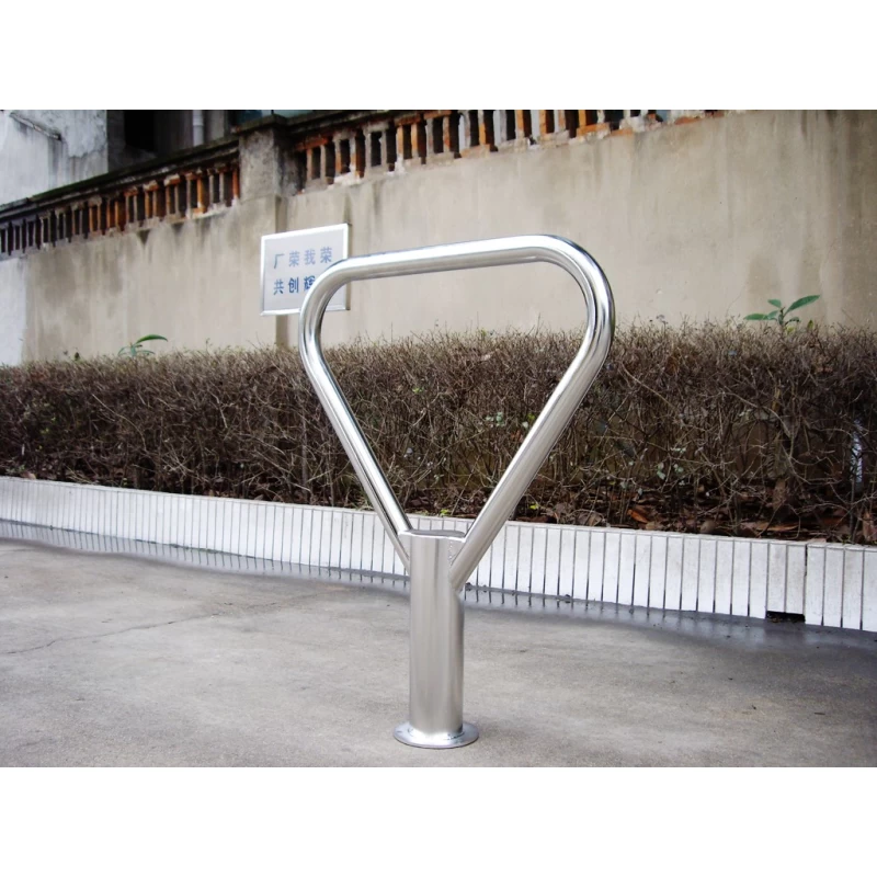 China Stainless Steel Triangle Shape Bike Parking Rack manufacturer