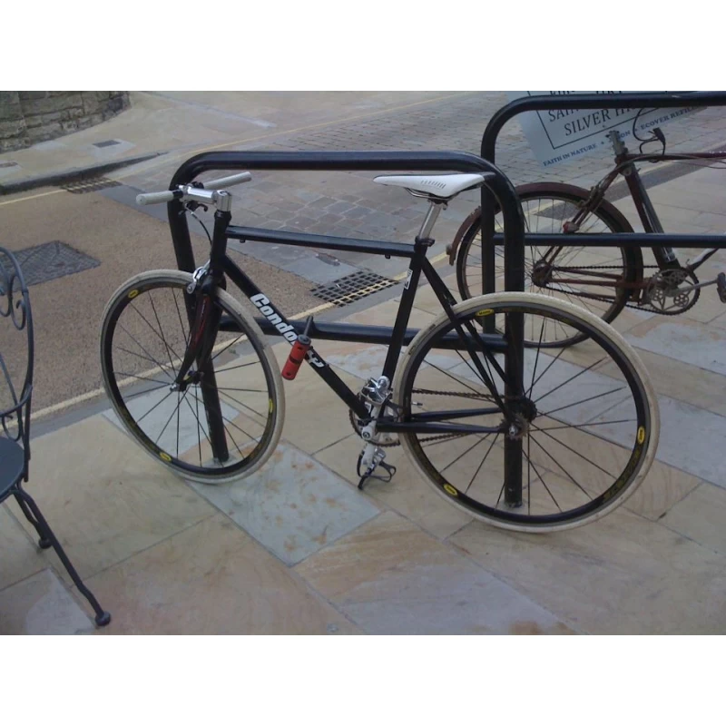 China Traditional bicycle parking rails / floor U bike rack manufacturer