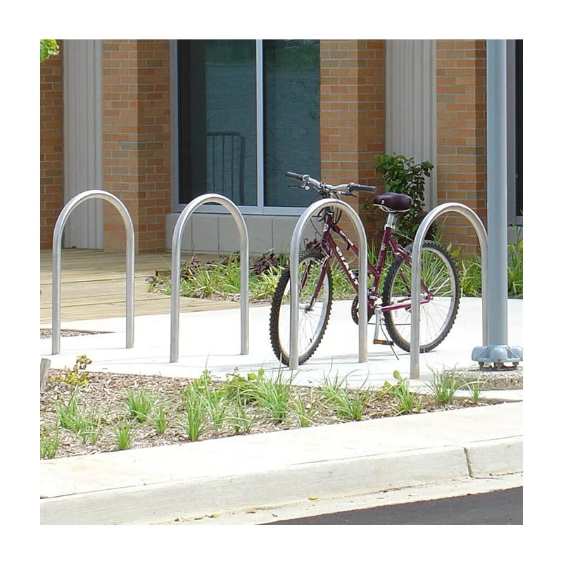 porcelana Outdoor Urban Street Dos de pie Soporte de bicicleta Parking invertido u bastidor fabricante