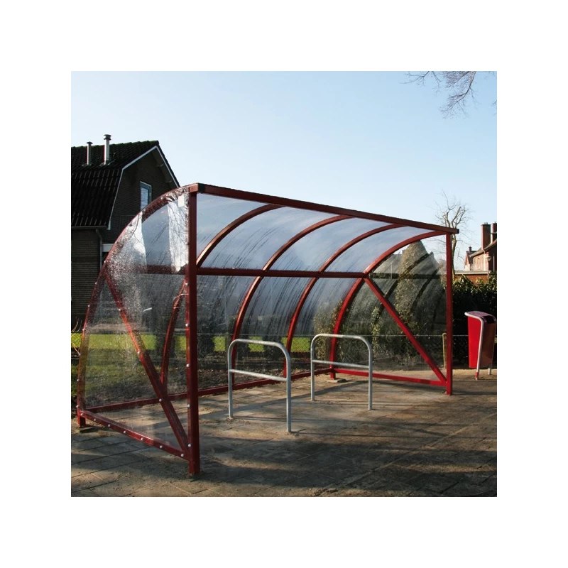 China Waterproof Outdoor Shed Steel Carport Shelter Container Stainless Steel Bike Storage Shed manufacturer
