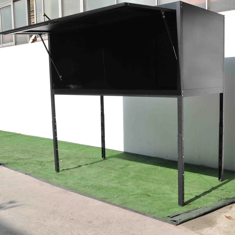 China White und Black Steel Outdoor Garage Car Parkplatz Lagerschrank über Auto Motorhaube Locker für Fahrräder Hersteller