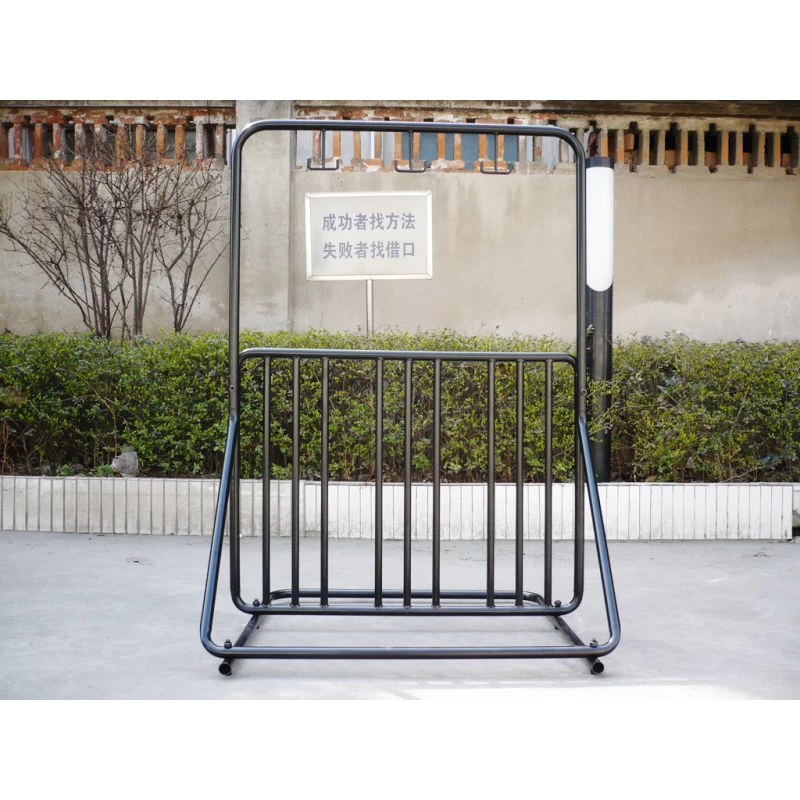 China Wholesale Carbon Steel Fence Bike Display Parking Stand with helmet hanger,China Expert Parking Solutions,Bike Floor Stands supplier manufacturer