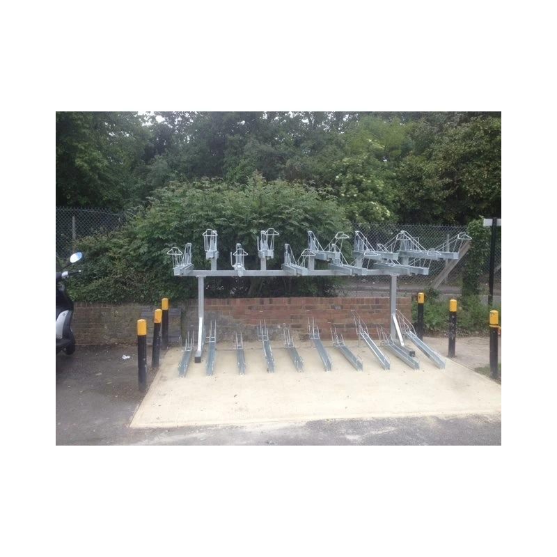 China china best  double tiers bike parking racks factory double decker bicycle rack manufacturer