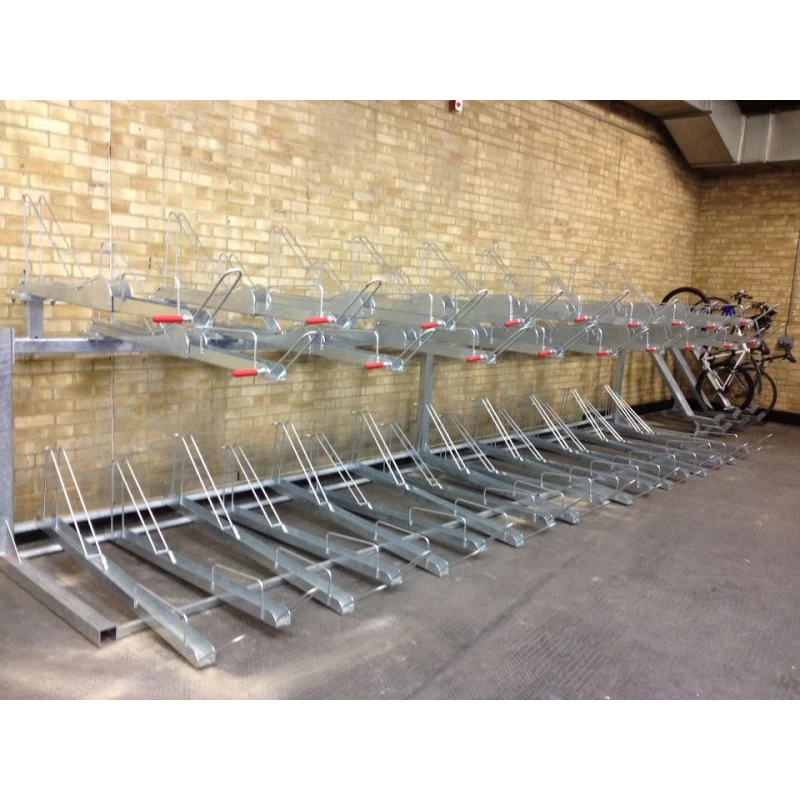 China china best double tiers bike parking racks factory double decker bicycle rack manufacturer