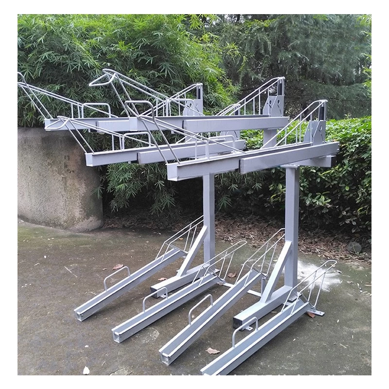 China china best double tiers bike parking racks factory double decker bicycle rack manufacturer