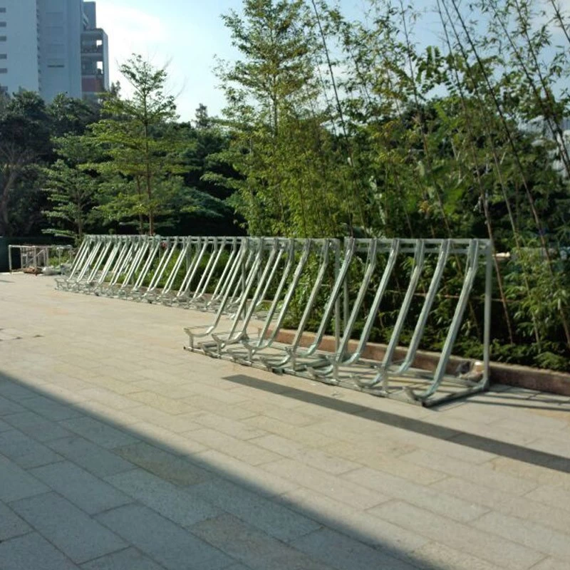 中国 热镀锌半垂直自行车停车架 制造商