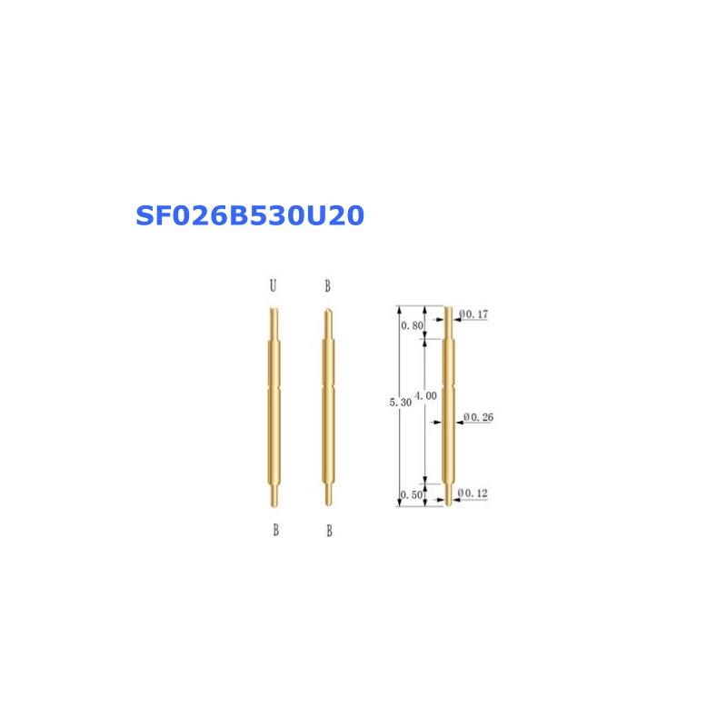 China 026 series high precision double head pogo pin manufacturer
