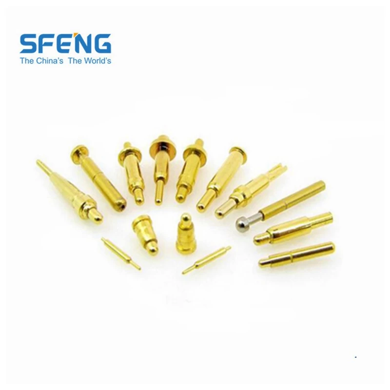 China 12A Current Ration Brass spring loaded contact pogo pin with thread screw M4 manufacturer