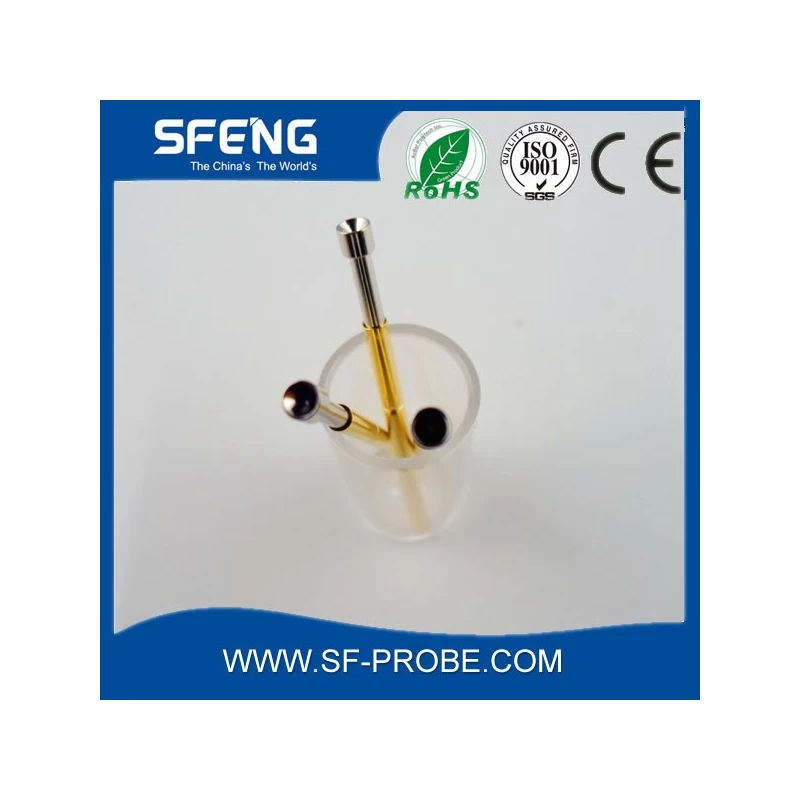 China Brass material gold plating concave tip probe pin manufacturer