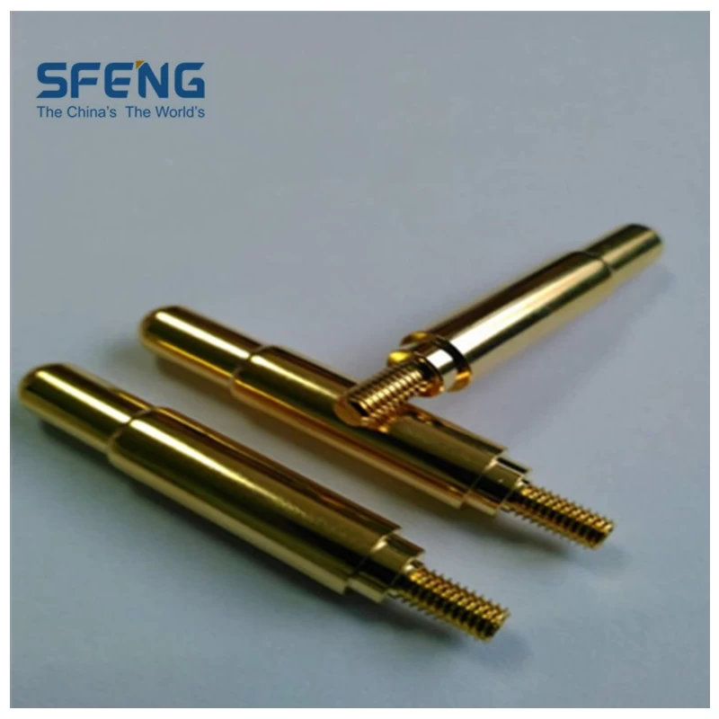 China Brass pogo pin with thread screw M3 manufacturer