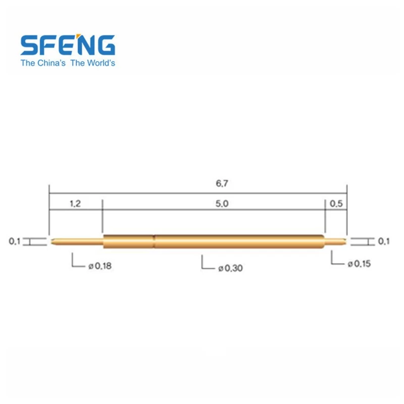 China China Supplier Double ended Pogo Pin Spring Loaded Probe SFGB026B1230B15 manufacturer