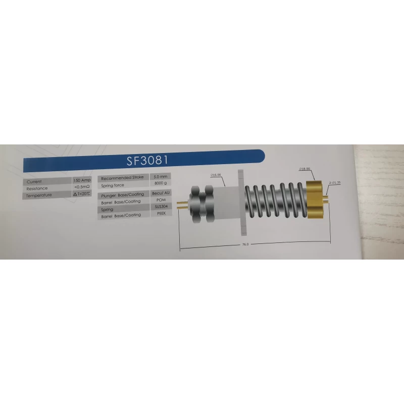 中国 China professional factory current contact pin 150A hgh cuurent probes ø18*76 SF3081 制造商